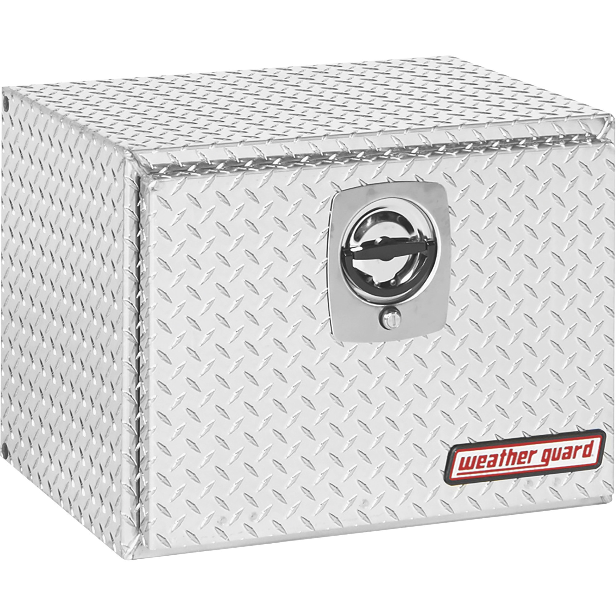 Weather Guard Underbody Truck Tool Box, Aluminum, Diamond Plate, 24.13in.L x 18in.W x 18in.H, Model# 627-0-02